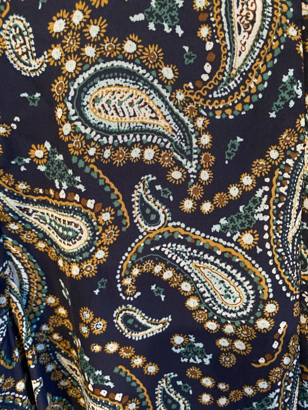 Betsey Johnson Paisley Dress with Teal & Gold Accents - Picture 4 of 6